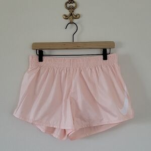 Nike Swoosh Run Running Shorts Light Peach Size Large